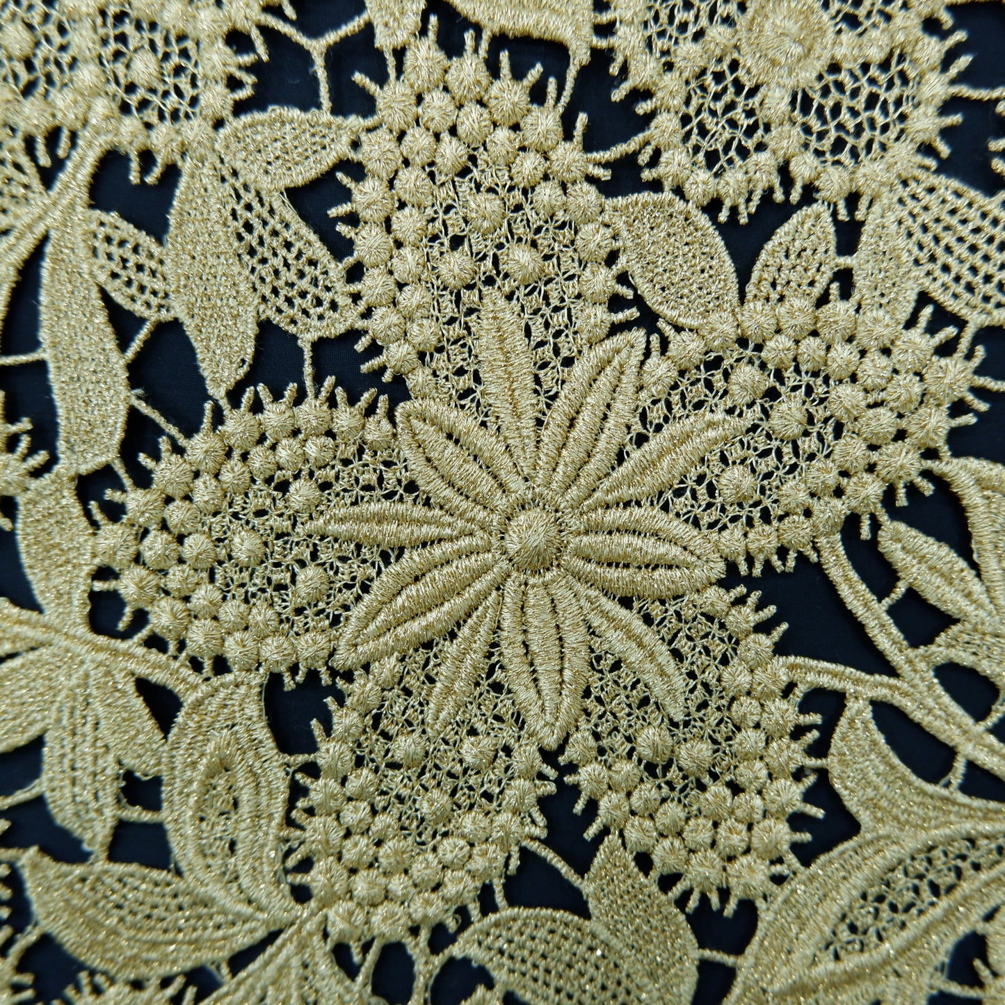 Embroidery Nylon Gold Jari Fabric; SE-247